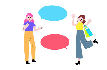 会話する女性達