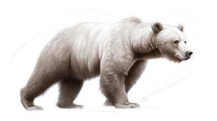 Obraz premium Bear in profile view, light-toned fur