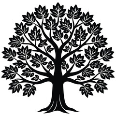 Fototapeta premium Hickory Trees icon set on white background