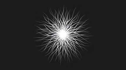 Fototapeta premium White energy burst, dark background, abstract art, cosmic design, website header