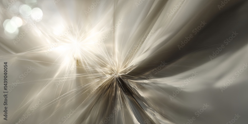 Fototapete ethereal light rays in soft white background creating a dreamlike atmosphere for abstract art and de
