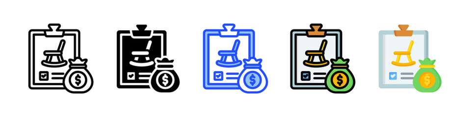 Retirement Plan Icon Collection With Multiple Styles