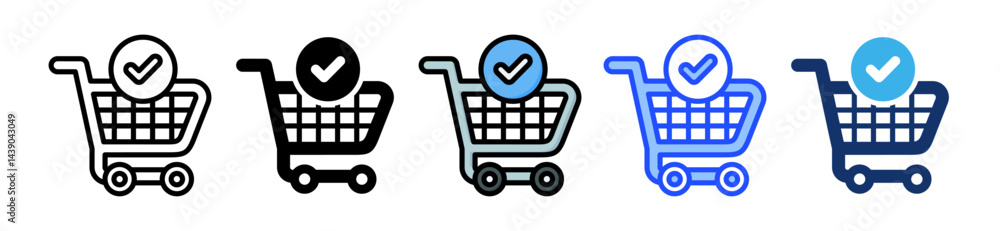 Poster order icon collection with multiple styles