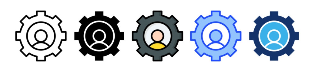 Customer Management Icon Collection With Multiple Styles