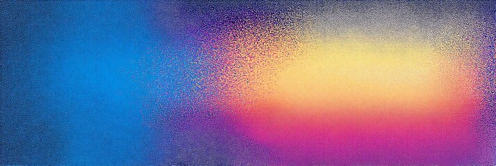Abstract Grainy Gradient Background with Blue, Pink, Yellow and Purple