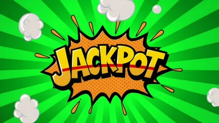 Jackpot win casino prize money gambling luck winner fortune game reward success chance 4k video
