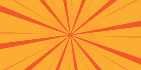 Pop art yellow comics book cartoon magazine cover. Cartoon funny retro pattern strip mock up. Vector halftone illustration.