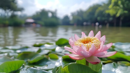 lotus flower in the pond
