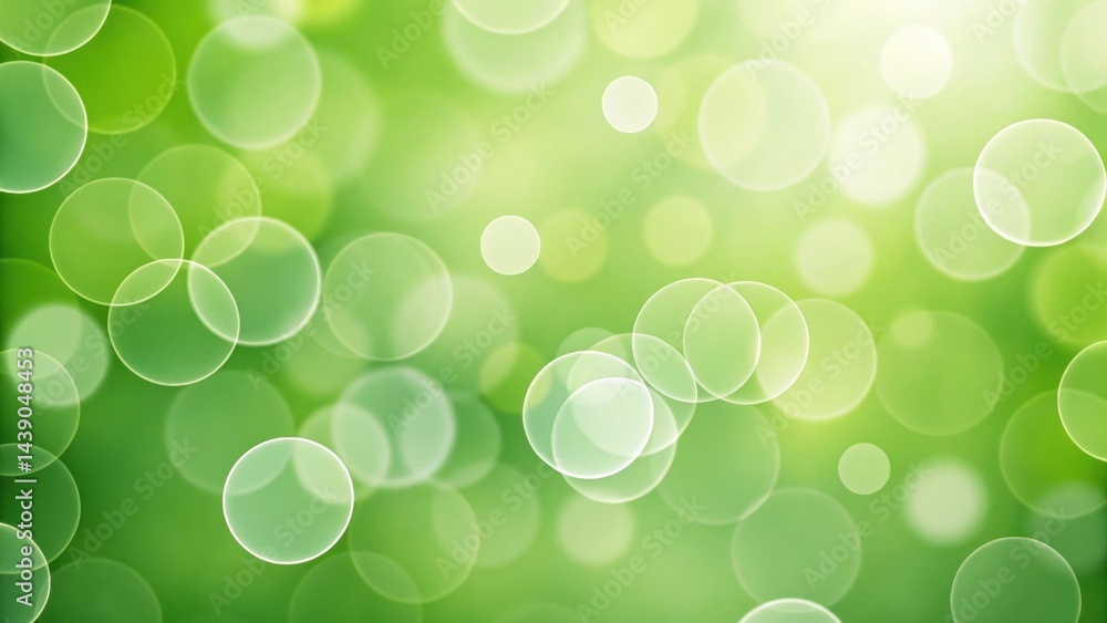 Poster abstract gradient science technology and medical. abstract green background with overlapping circles