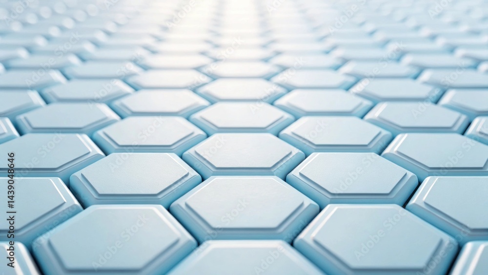 Poster abstract gradient science technology and medical. hexagonal pattern in light blue, creating a modern