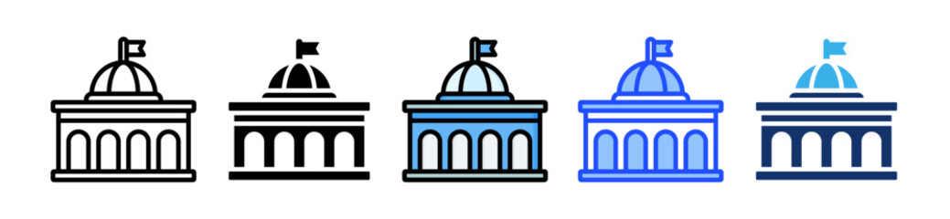 Municipal Services Icon Collection With Multiple Styles