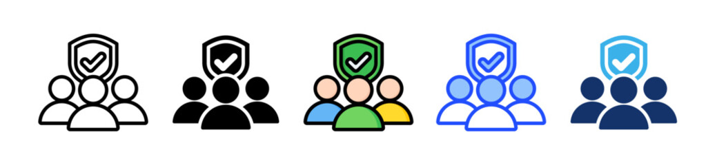 Public Safety Icon Collection With Multiple Styles