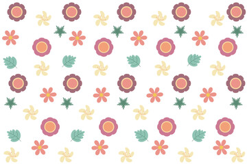 Flower pattern illustration wallpaper ideal for multipurpose printing. 