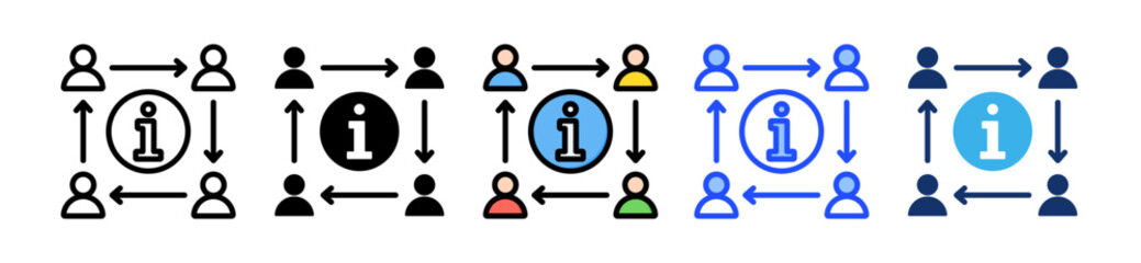 Public Information Icon Collection With Multiple Styles