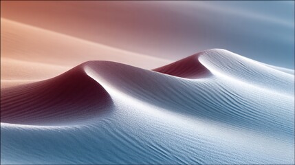 Sand Dunes Waving Landscape with Smooth Texture and Warm Gradient Colors