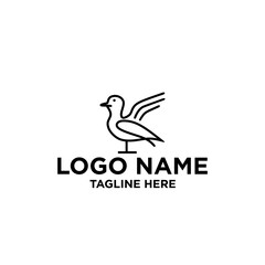logo bird minimalist, line art,simple