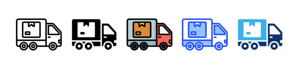 Truck Icon Collection With Multiple Styles