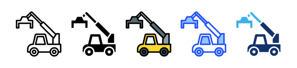 Cargo Handling Equipment Icon Collection With Multiple Styles