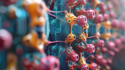 Obraz premium Abstract organic tech structure