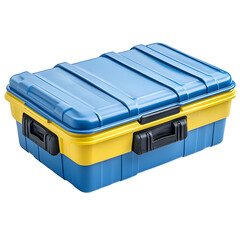 Blue Yellow Storage Case 3D Render