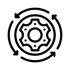 gear line icon