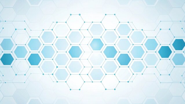 Abstract gradient Science technology and medical. Abstract hexagonal pattern in blue tones, ideal for technology or science backgrounds.