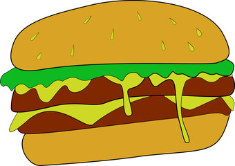 fast food vector illustration burger