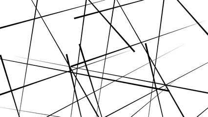 Abstract geometric pattern. Outline monochrome texture. Black chaotic lines of modern design. flat vector illustration isolated on white background
