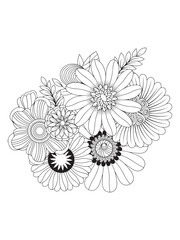 Vintage floral decorative sketch for home art