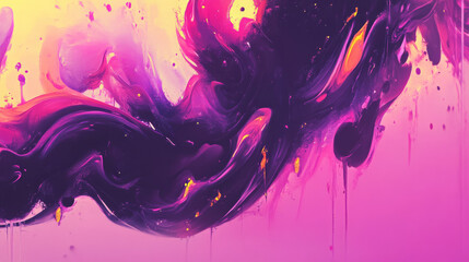 abstract background featuring swirling colors of purple, pink, and yellow, creating sense of chaos and movement. fluid design evokes emotions of creativity and energy
