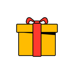 Vector Gift Box Flat Design Illustration