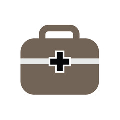 medical suitcase logo icon illustration flat
