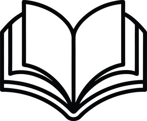 Open book icon vector illustration transparent background .