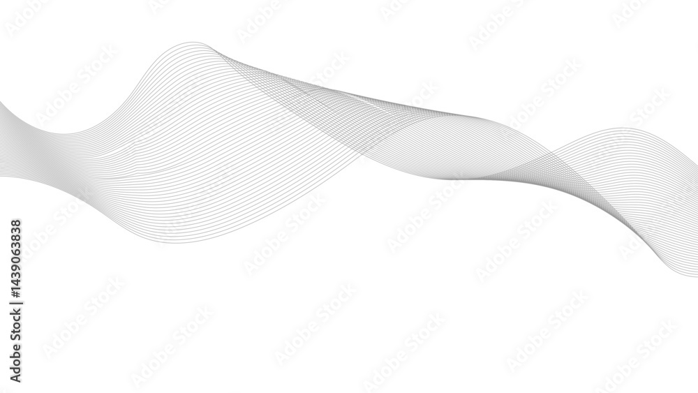 Poster wave with shadow. abstract color lines on a white background. line art. curved wavy line, smooth str