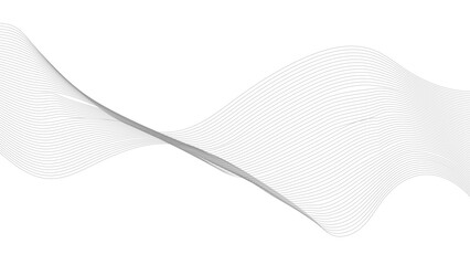 Wave with shadow. Abstract color lines on a white background. Line art. black and white wavy stripes background. Vector illustration