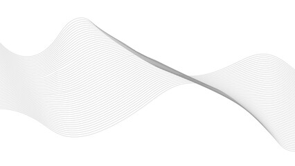 Wave with shadow. Abstract color lines on a white background. Line art. Curved wavy line, smooth stripe .Design element.
