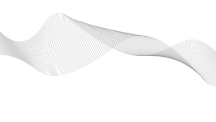 Wave with shadow. Abstract color lines on a white background. Line art. Curved wavy line, smooth stripe .Design element.
