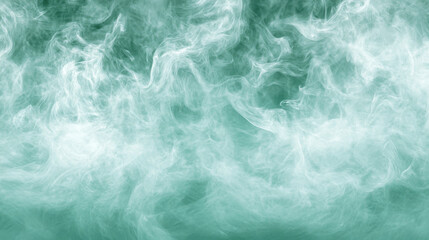 mesmerizing abstract background featuring swirling smoke in shades of teal and white, creating sense of chaos and fluidity. ethereal quality evokes feeling of mystery and depth