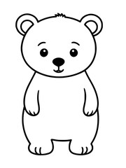 Naklejka premium isolated cute teddy bear. illustration design
