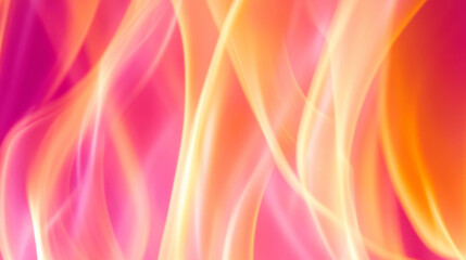 Naklejka premium abstract background featuring flowing waves of pink, orange, and yellow hues, creating sense of warmth and energy. smooth transitions evoke feelings of movement and dynamism