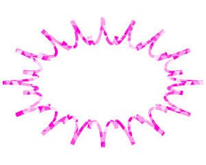 ステンドグラス風吹き出し　三角形模様　細長いギザギザした形