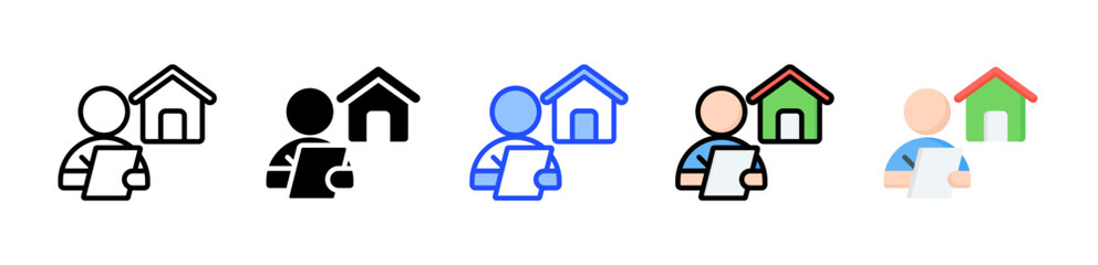 Inspection Icon Collection With Multiple Styles