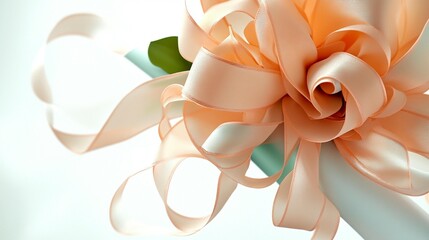 Abstract peach and white fluid art background design