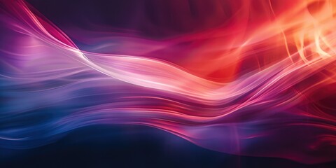 Fototapeta premium Abstract vivid color wave flowing express the energetic signal. Seamless texture of vividness curve swirling convey sense of harmony and wonderful scene perfect for effect and graphic design. AIG51.