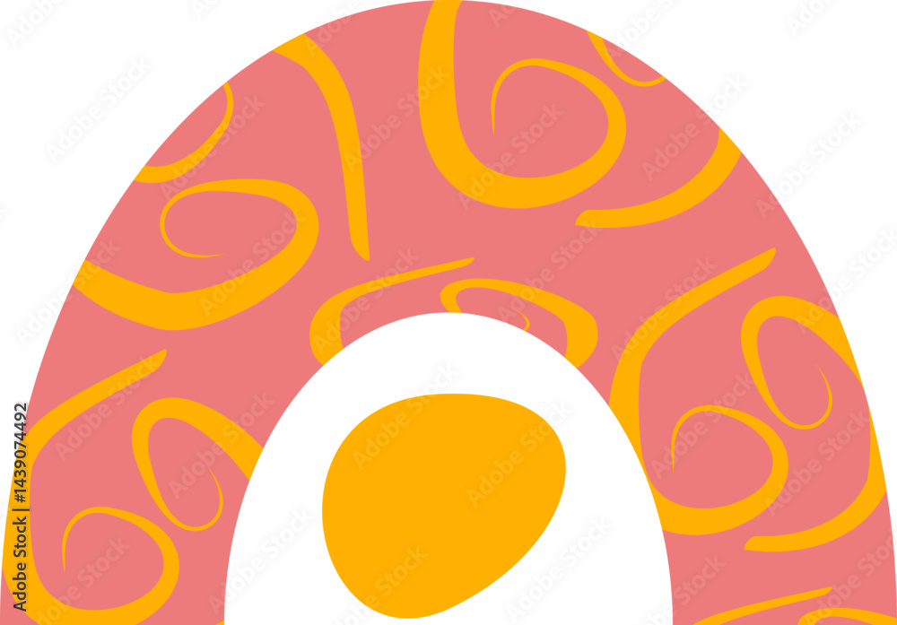Poster doodle abstract shape element set