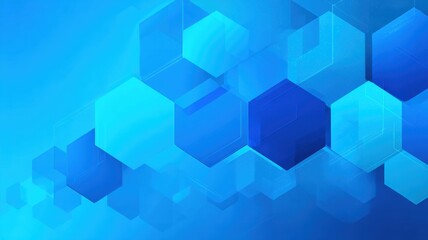 Obraz premium Abstract gradient Science technology and medical. Abstract blue background with overlapping hexagonal shapes in varying shades.