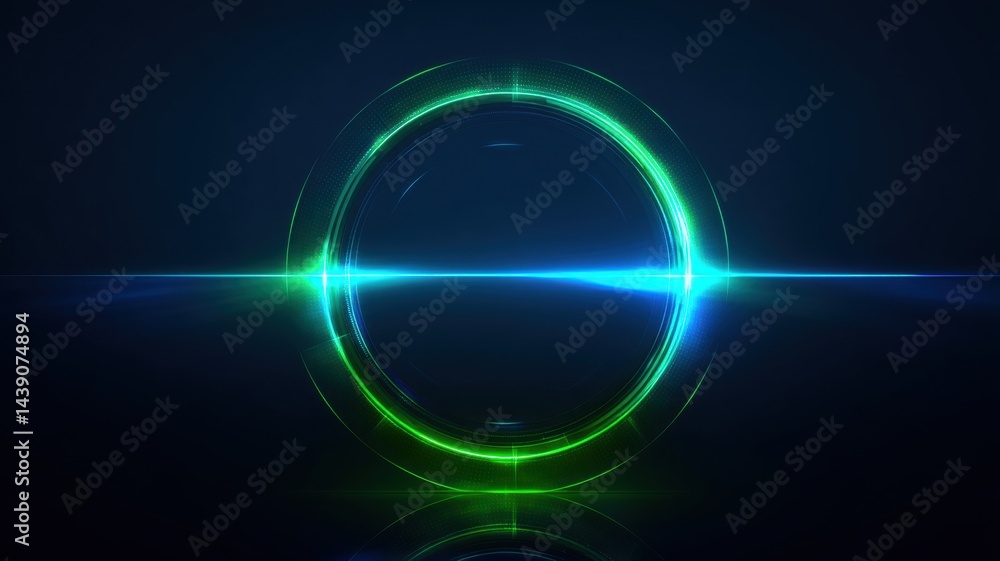 Poster abstract gradient science technology and medical. abstract glowing circle with vibrant colors on a d
