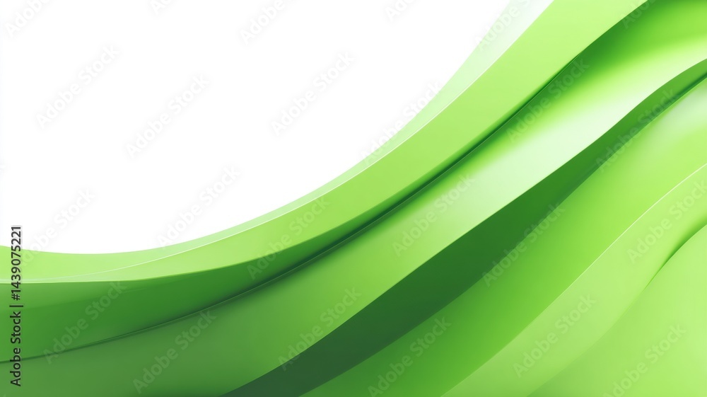 Poster abstract gradient science technology and medical. abstract green wave design with smooth curves on a