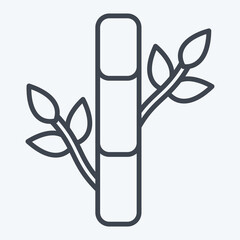 Icon Bamboo. related to Fabric symbol. line style. design editable