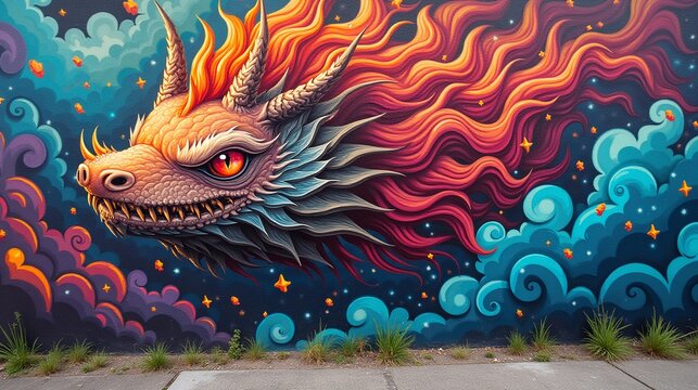 Colorful Street Creature Art